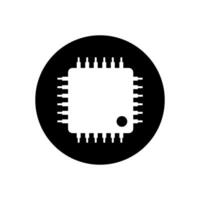 Microchip vector icon. CPU illustration symbol. core sign.