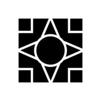 Geometric Pattern icon vector. Geometric figure illustration sign. Coasters Stencil symbol or logo. vector