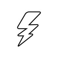 Lightning icon vector. Electricity illustration sign. power symbol. weather logo. vector