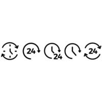Time icon vector set. clock illustration sign collection. watch symbol.