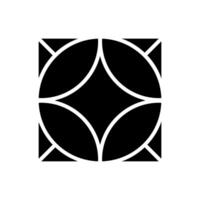 Geometric Pattern icon vector. Geometric figure illustration sign. Coasters Stencil symbol or logo. vector