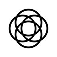 Geometric Pattern icon vector. Geometric figure illustration sign. Coasters Stencil symbol or logo. vector