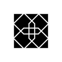 Geometric Pattern icon vector. Geometric figure illustration sign. Coasters Stencil symbol or logo. vector