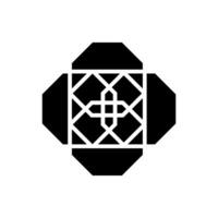Geometric Pattern icon vector. Geometric figure illustration sign. Coasters Stencil symbol or logo. vector