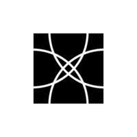 Geometric Pattern icon vector. Geometric figure illustration sign. Coasters Stencil symbol or logo. vector