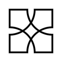 Geometric Pattern icon vector. Geometric figure illustration sign. Coasters Stencil symbol or logo. vector