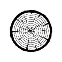 madera rebanada icono vector. madera anillos ilustración signo. árbol símbolo. aserradero logo. vector