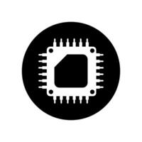 Microchip vector icon. CPU illustration symbol. core sign.