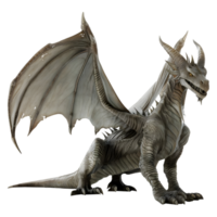 ai généré 3d le rendu de une horreur dragon sur transparent Contexte - ai généré png