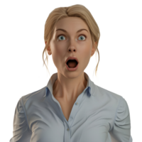 AI generated 3D Rendering of a Business Woman Standing on Transparent Background - Ai Generated png