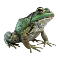 ai generiert 3d Rendern von ein Frosch auf transparent Hintergrund - - ai generiert png