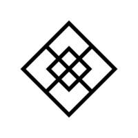 Geometric Pattern icon vector. Geometric figure illustration sign. Coasters Stencil symbol or logo. vector
