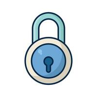 padlock icon vector design template in white background