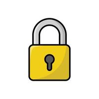 padlock icon vector design template in white background