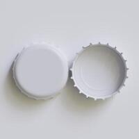 Close up of a bottle cap on white background 3D render photo