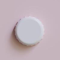 Close up of a bottle cap on white background 3D render photo