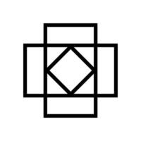Geometric Pattern icon vector. Geometric figure illustration sign. Coasters Stencil symbol or logo. vector