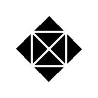 Geometric Pattern icon vector. Geometric figure illustration sign. Coasters Stencil symbol or logo. vector
