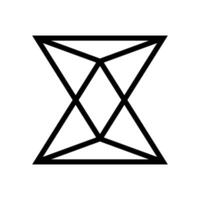 Geometric Pattern icon vector. Geometric figure illustration sign. Coasters Stencil symbol or logo. vector
