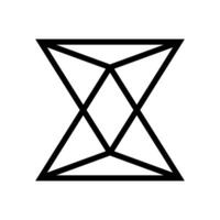 Geometric Pattern icon vector. Geometric figure illustration sign. Coasters Stencil symbol or logo. vector