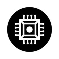 Microchip vector icon. CPU illustration symbol. core sign.