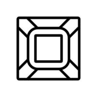 Geometric Pattern icon vector. Geometric figure illustration sign. Coasters Stencil symbol or logo. vector