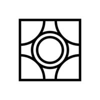 Geometric Pattern icon vector. Geometric figure illustration sign. Coasters Stencil symbol or logo. vector