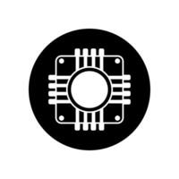 Microchip vector icon. CPU illustration symbol. core sign.