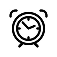 Alarm clock icon vector. Time illustration sign. Clock sign or symbol. vector