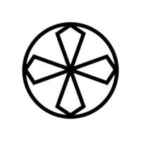 Geometric Pattern icon vector. Geometric figure illustration sign. Coasters Stencil symbol or logo. vector