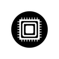 Microchip vector icon. CPU illustration symbol. core sign.