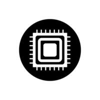 Microchip vector icon. CPU illustration symbol. core sign.