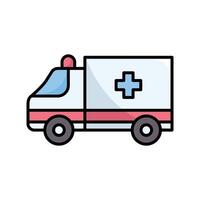 ambulance icon vector design template in white background