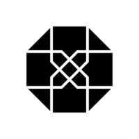 Geometric Pattern icon vector. Geometric figure illustration sign. Coasters Stencil symbol or logo. vector