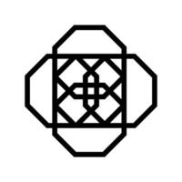 Geometric Pattern icon vector. Geometric figure illustration sign. Coasters Stencil symbol or logo. vector