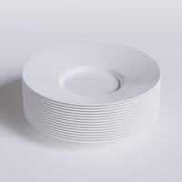 vacío plato blanco color y realista textura con resumen blanco antecedentes foto