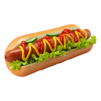 ai généré 3d le rendu de une savoureux Hot-dog sur transparent Contexte - ai généré png