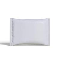 Pouch packaging white color, realistic 3D illustration photo