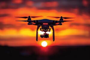 AI generated drone flying in the sky professional photography photo