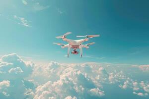 AI generated drone flying in the sky professional photography photo