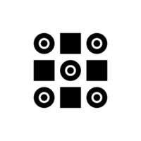 Geometric Pattern icon vector. Geometric figure illustration sign. Coasters Stencil symbol or logo. vector