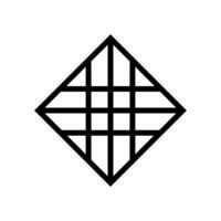 Geometric Pattern icon vector. Geometric figure illustration sign. Coasters Stencil symbol or logo. vector