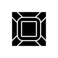 Geometric Pattern icon vector. Geometric figure illustration sign. Coasters Stencil symbol or logo. vector