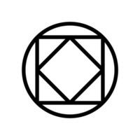 Geometric Pattern icon vector. Geometric figure illustration sign. Coasters Stencil symbol or logo. vector