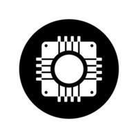 Microchip vector icon. CPU illustration symbol. core sign.