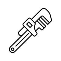 monkey wrench icon vector design template in white background