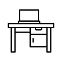 desk icon vector design template in white background