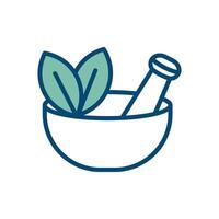 mortar and pestle icon vector design template in white background