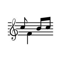 música Nota icono vector diseño modelo en blanco antecedentes