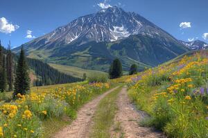 ai generado hermosa naturaleza montaña paisaje profesional fotografía foto